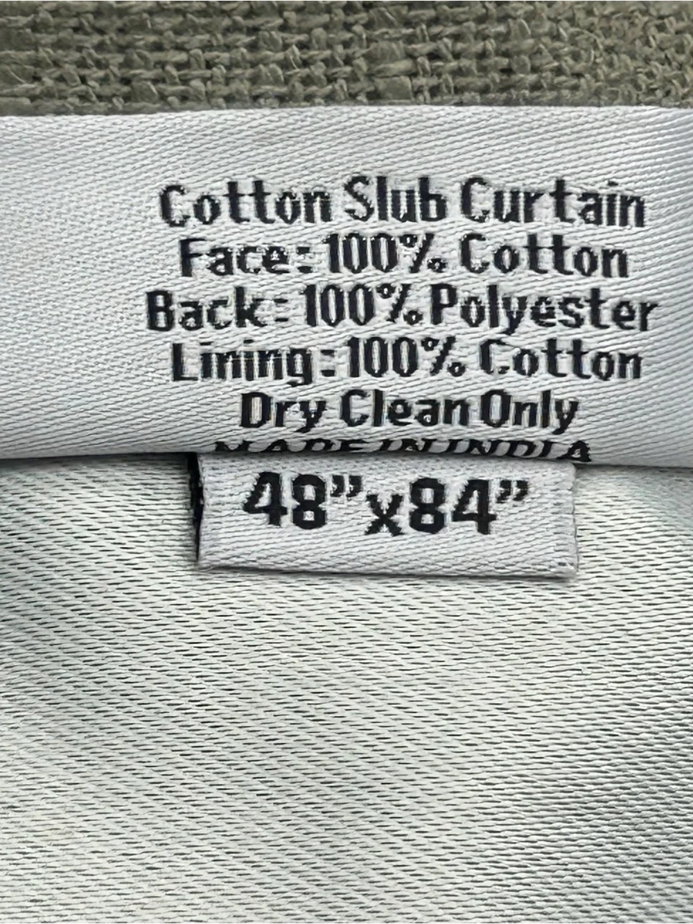 QUINCE Set Of 2 48x84 Cotton Slub Room Darkening Curtains Grey 9718